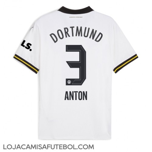 Camisa de Futebol Borussia Dortmund Waldemar Anton #3 Equipamento Alternativo 2024-25 Manga Curta